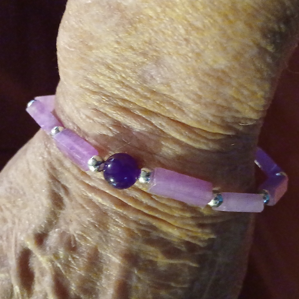 Bracelet purple and sliver